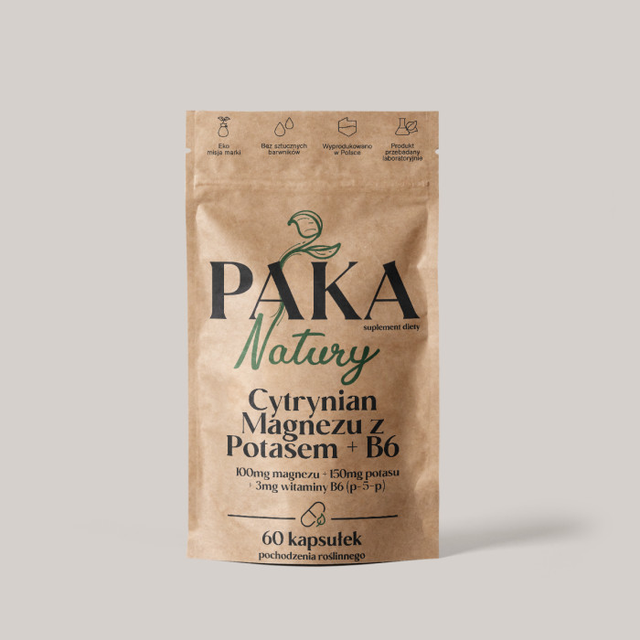 Cytrynian Magnezu z Potasem oraz Witaminą B6 P-5-P