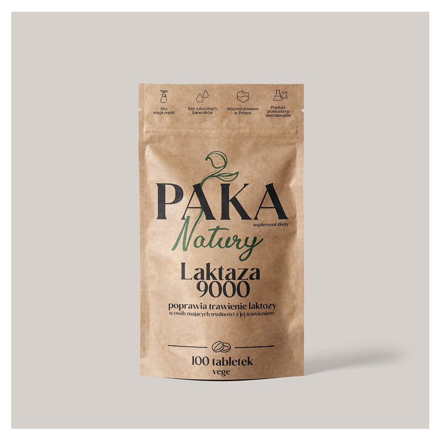 Laktaza 9000 100 tabl. vege (enzym trawienny)