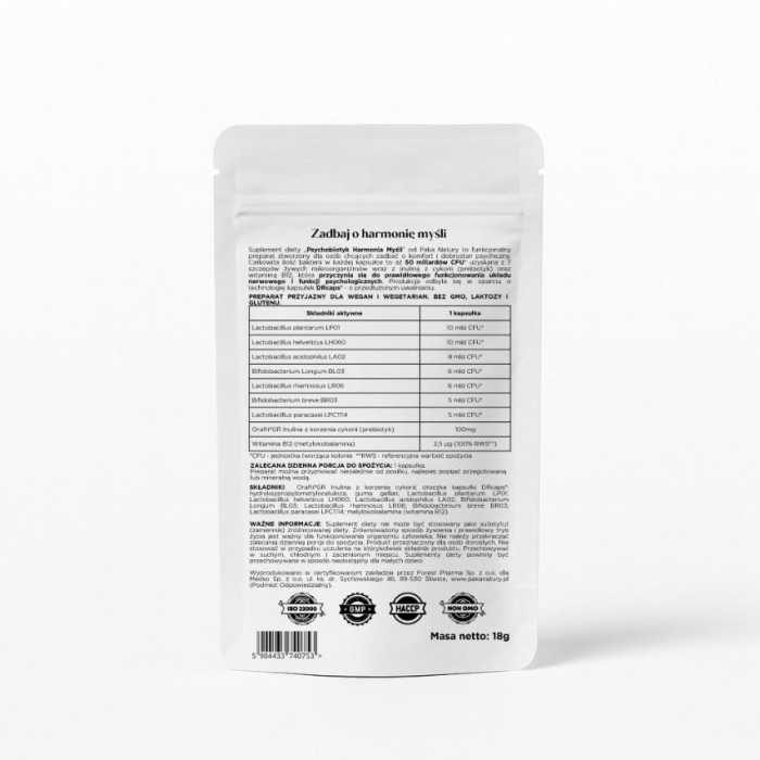 Psychobiotyk Harmonia myśli 50mld CFU 30kaps.