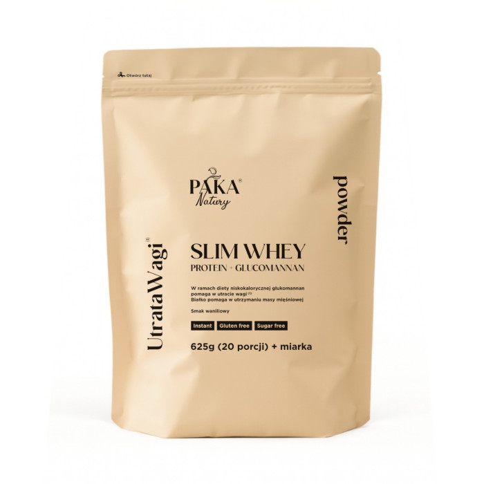 Białko Slim Whey Protein + Glucomannan (smak waniliowy) 625 g (20 porcji)