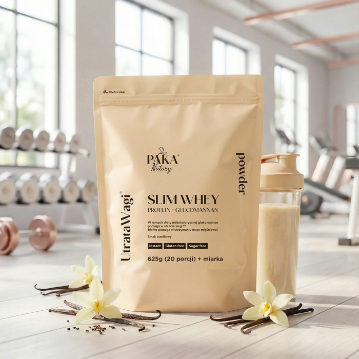 Białko Slim Whey Protein + Glucomannan (smak waniliowy) 625 g (20 porcji)