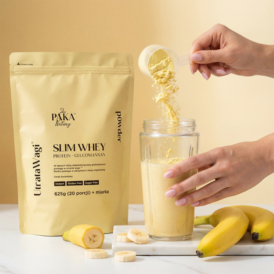 Białko Slim Whey Protein + Glucomannan (smak...
